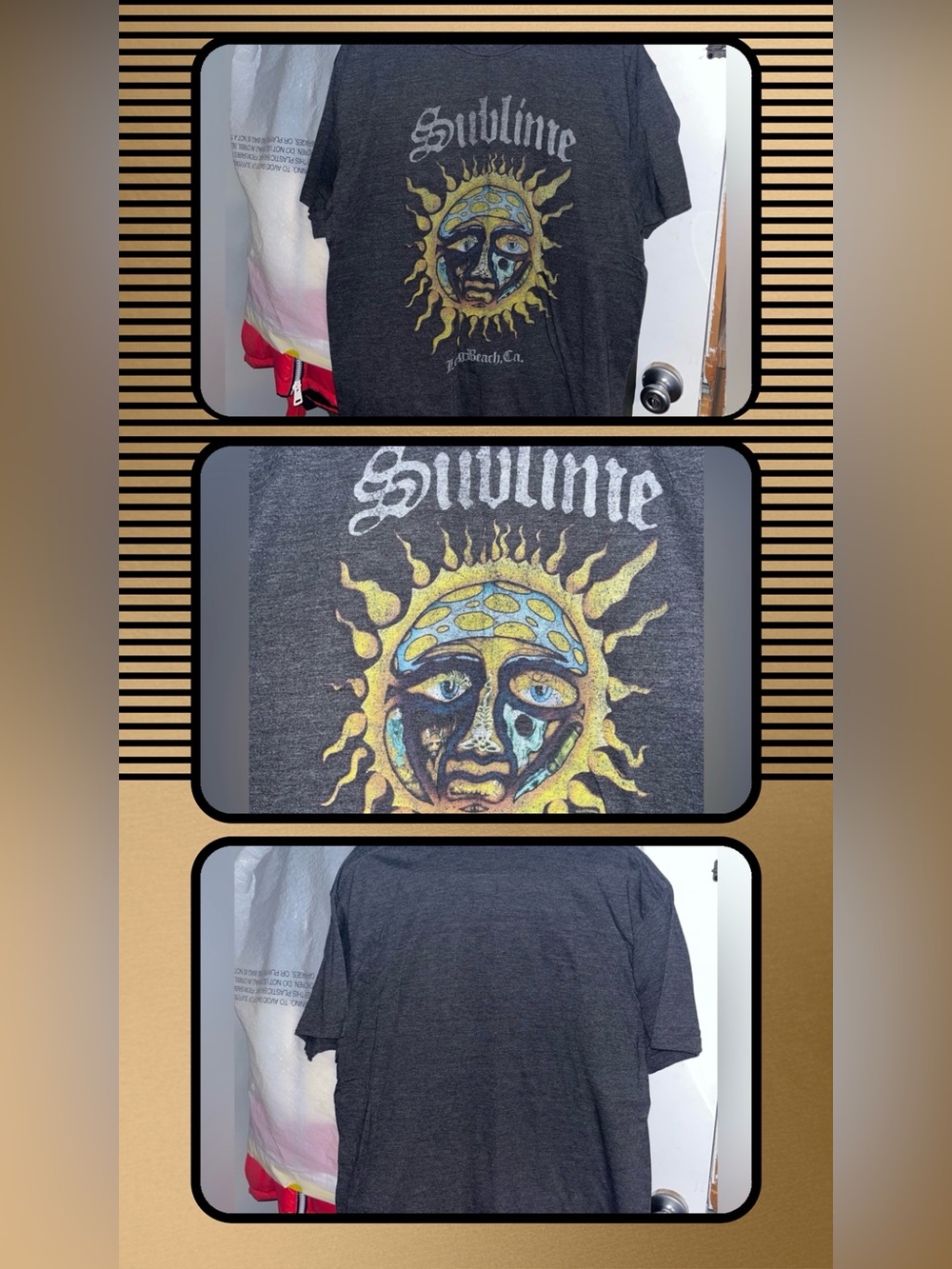 Sublime Sun Short Sleeve Grey Band Logo Tee Graphic Logo Sublime Sun Shirt
